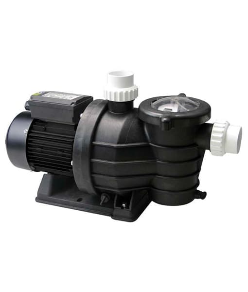 Motobomba Bravo 1 HP, 230V Bomba de agua negra con motor eléctrico y conexiones blancas